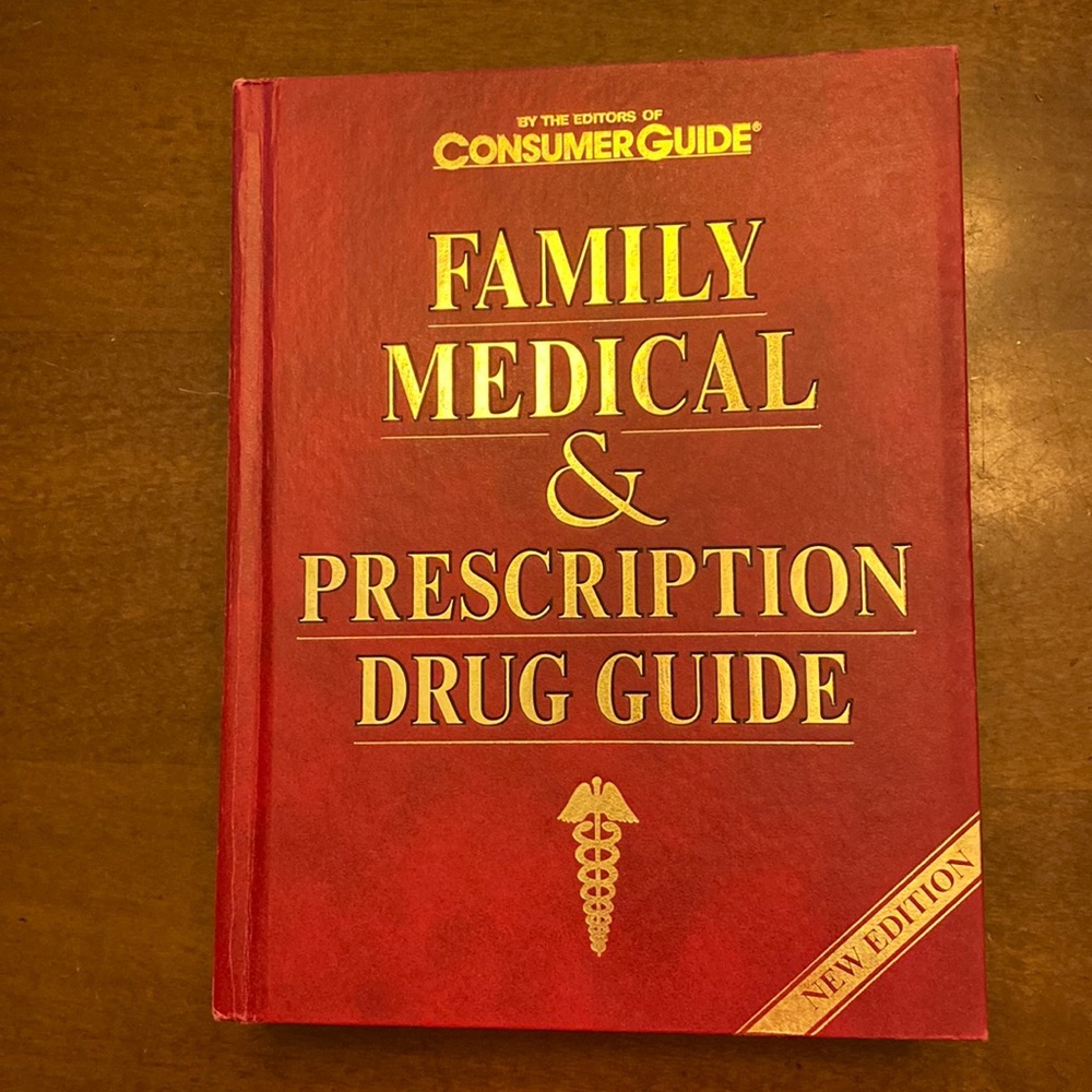 Vintage Family Medical & Prescription Drug Guide Hardcover Book - Like New